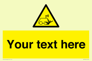 Custom warning run over by operator controlled machine